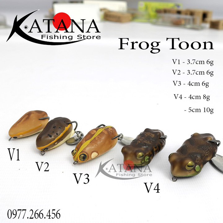 [HCM]Mồi Lure Sát thủ huyền thoại - Frog Toon - 4 ĐỜI FROG TOON - V1 V2 V3 V4