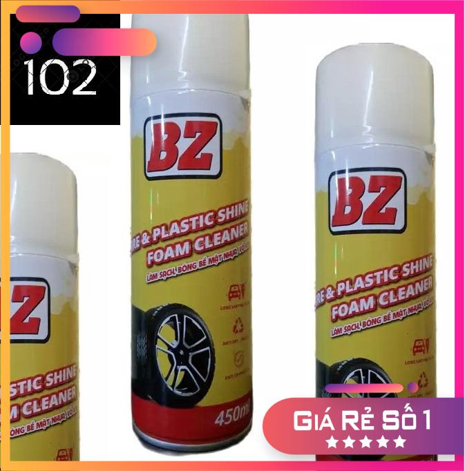 [Giá hủy diệt] Chai BZ Xịt Dưỡng Lốp, Phục Hồi Nhựa nhám 450ml, Chai bảo vệ nhựa đen và lốp xe và dưỡng nhựa nhám nhựa đen xe máy 450ml