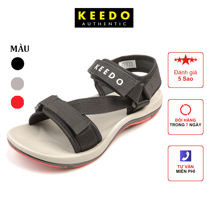 Sandal nam quai chéo chính hãng KEEDO KDS03-1