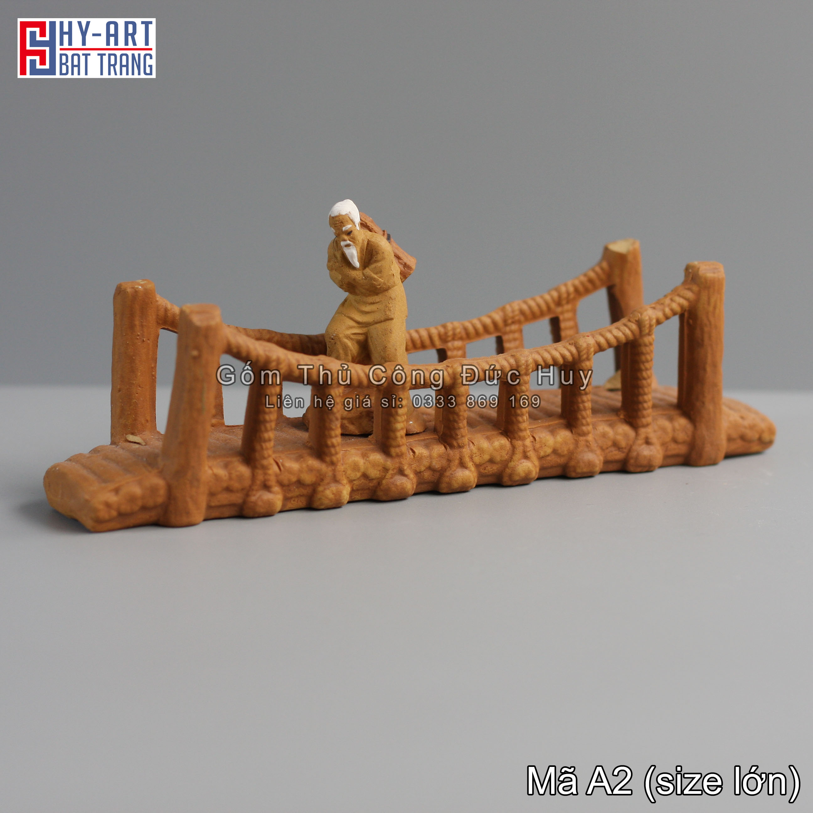 Mô Hình gốm Cây Cầu 13-18cm - Trang Trí Hòn Non Bộ - Tiểu Cảnh - Bể Cá