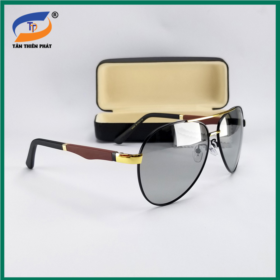 Mắt kính mát nam đổi màu đi ngày đêm - Video test UV - Kính mát nam tròng Polarized phân cực