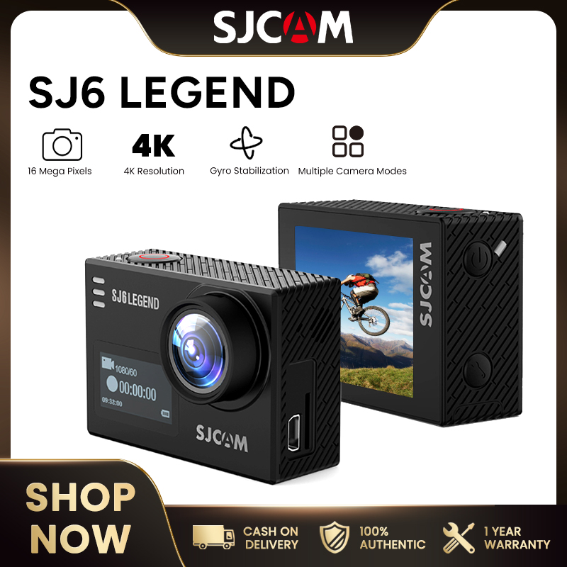 SJCAM SJ6 Legend Action Camera 4K WiFi 30M Waterproof Ultra HD 2" Touch Screen Gyroscope Stabilization Sports DV