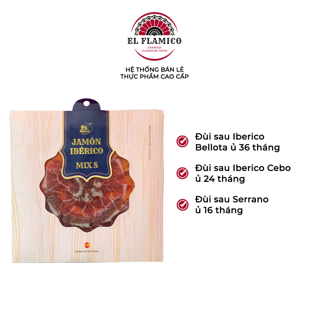 Thịt heo muối Iberico Tapas Mix S - 100g