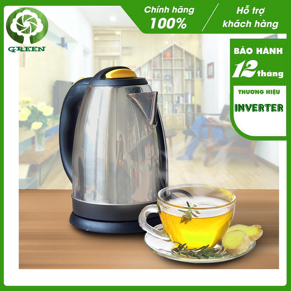 Ấm siêu tốc inverter inox 304 dung tích 2l, công suất 1500w - inv-200
