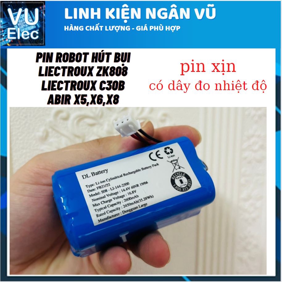 Pin thay thế pin robot hút bụi ROBOT HÚT BỤI LIECTROUX ZK808