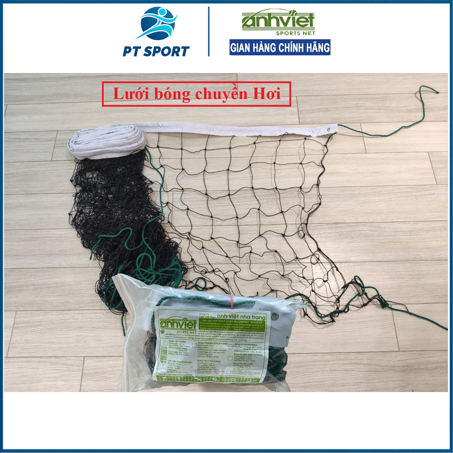 Lưới bóng chuyền hơi không cáp Anh Việt chính hãng tiêu chuẩn thi đấu Lưới banh chuyền hơi đạt tiêu chuẩn thi đấu
