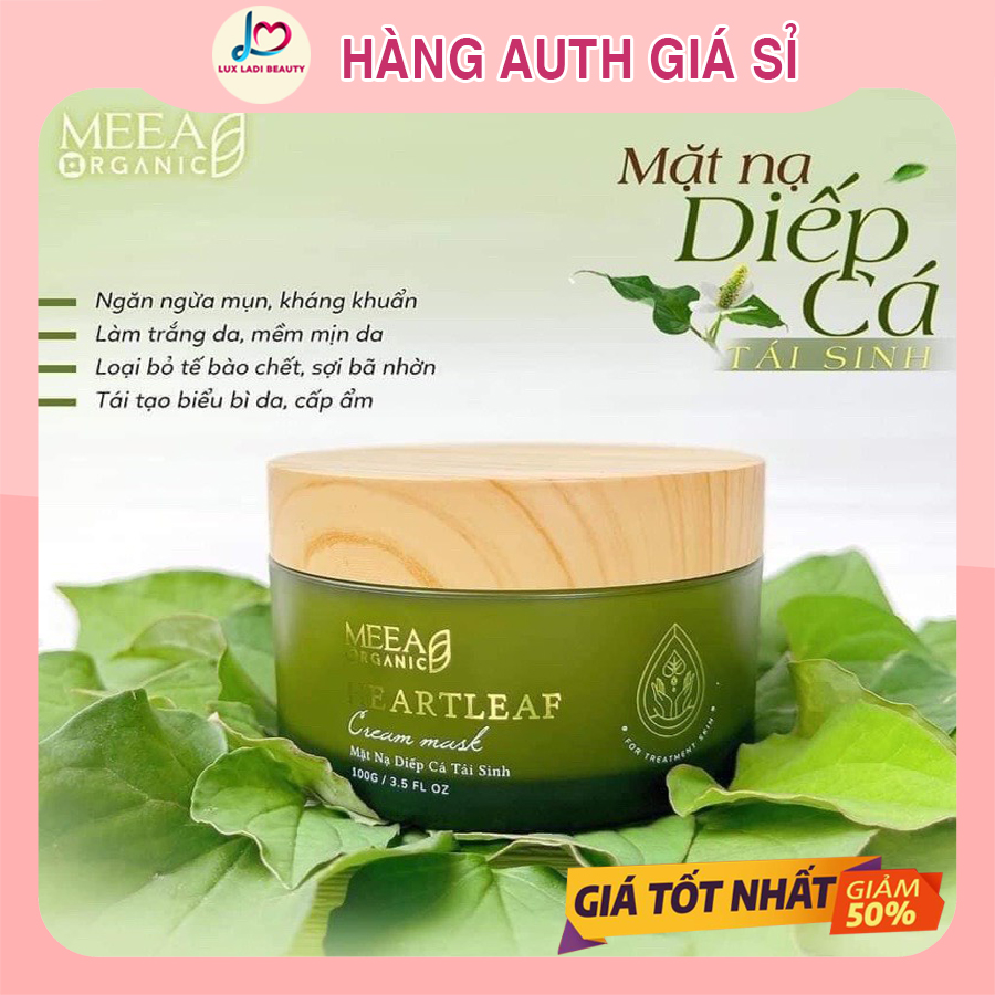 Mặt nạ diếp cá tái sinh | Mask diếp cá tái sinh Meea Organic thải độc, giảm mụn, dưỡng da 120g