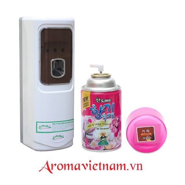 [TẶNG VÍT DÁN TƯỜNG] Combo Máy Xịt Phòng Tự Động Và Bình Xịt Phòng (Có Cảm Biến Ánh Sáng)