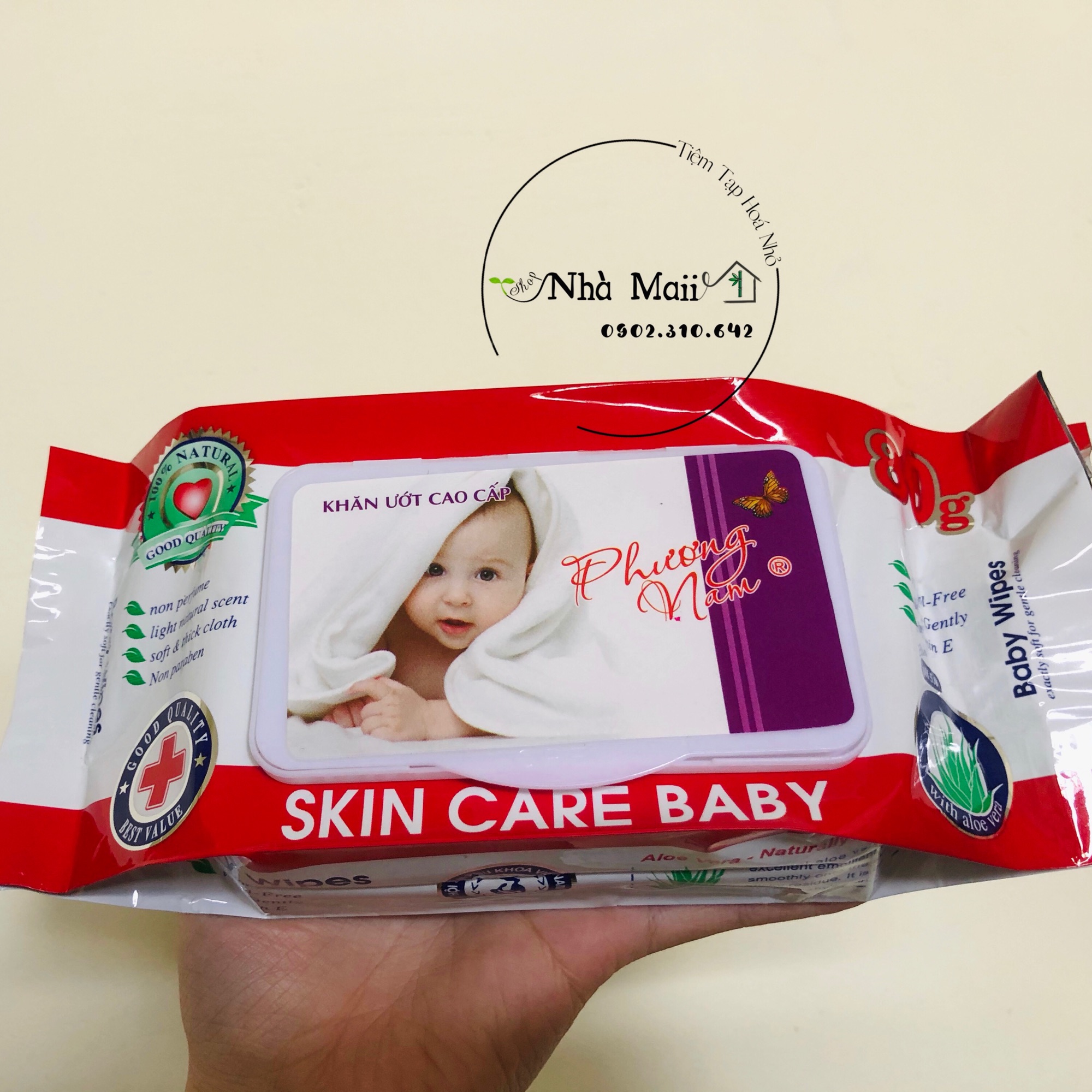Combo 5 khăn ướt cao cấp phương nam 80 tờ