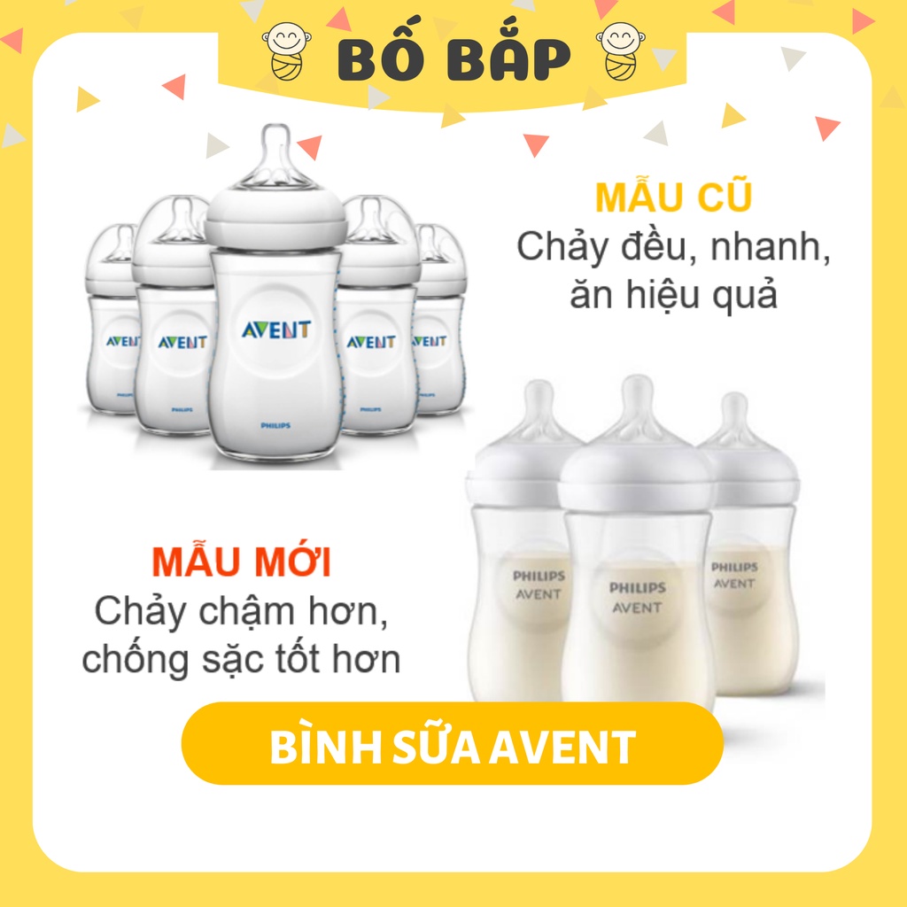Bình sữa avent natural ⚡_xd835_ ⚡ bình sữa avent chống đầy hơi 125ml/260ml