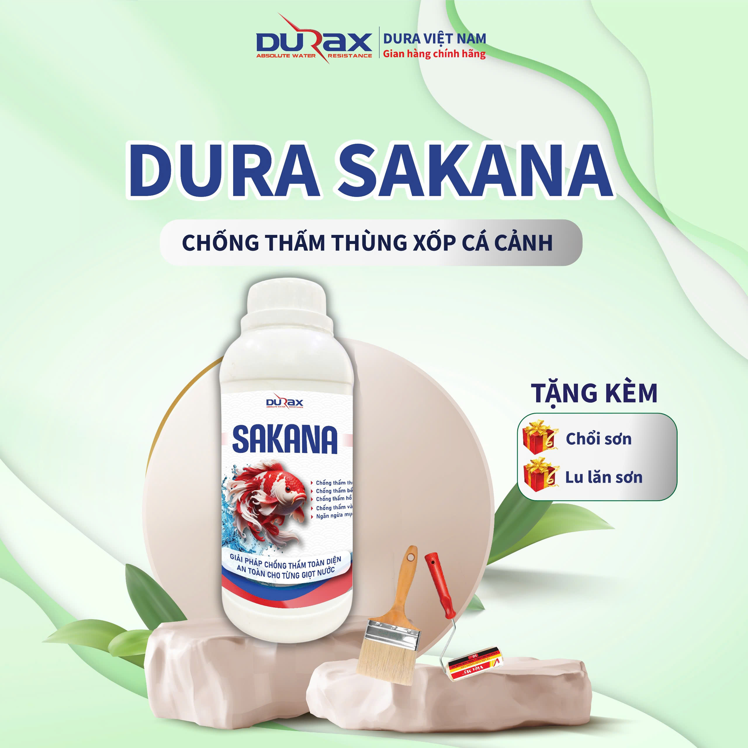 Sơn Chống Thấm Thùng Xốp - Hồ Cá - Hồ Xi Măng, Chống Rêu / TAIKO SAKANA Dung Tích 100ml.