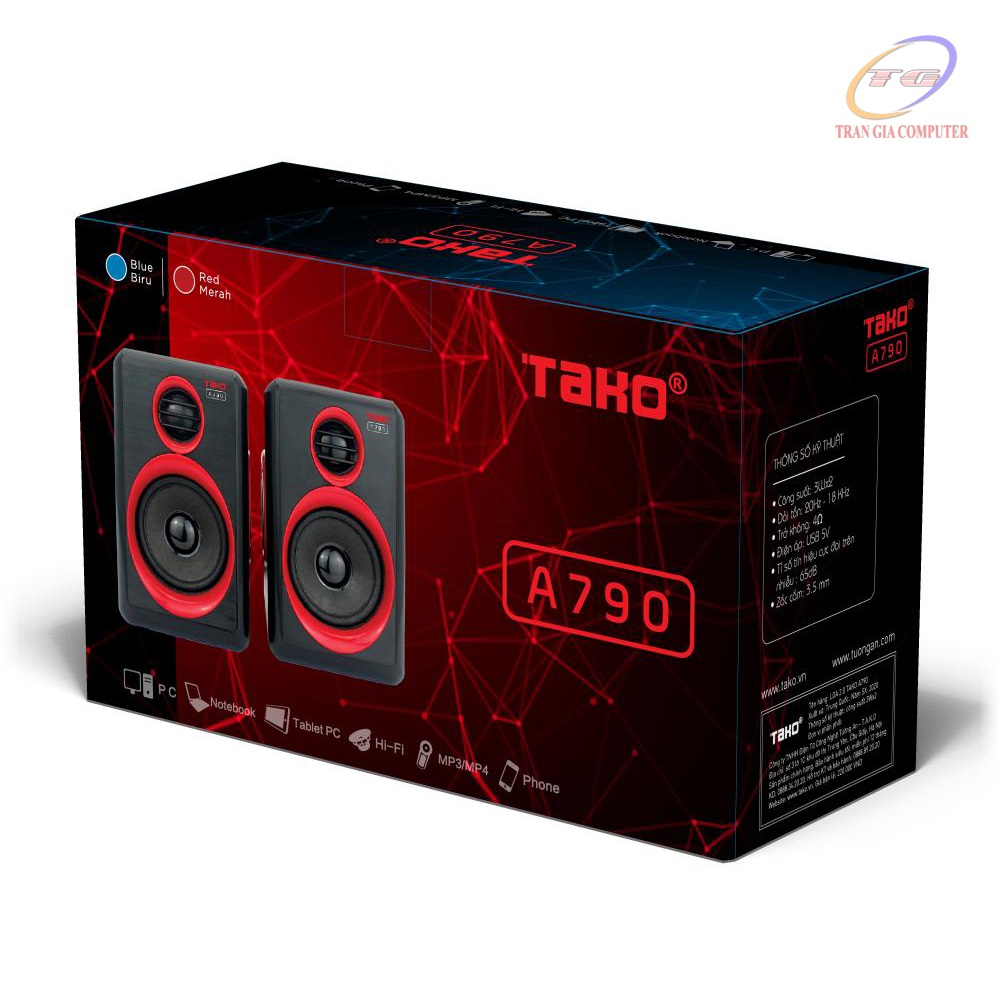 Loa vi tính 2.0 tako a790 âm thanh cực chất