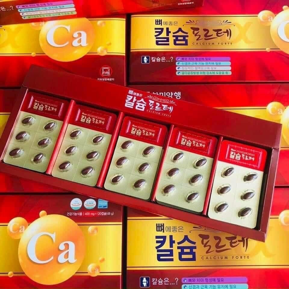 Viên Canxi Hàn Quốc Hanmi hộp đỏ 120 viên Bổ sung Canxi - chính hãng