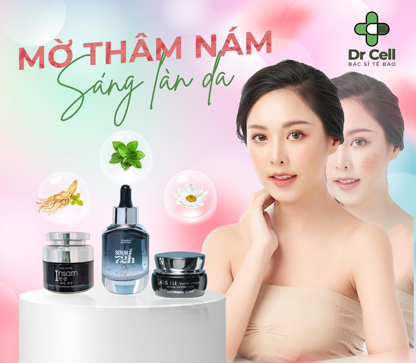 Combo mờ thâm nám sáng da