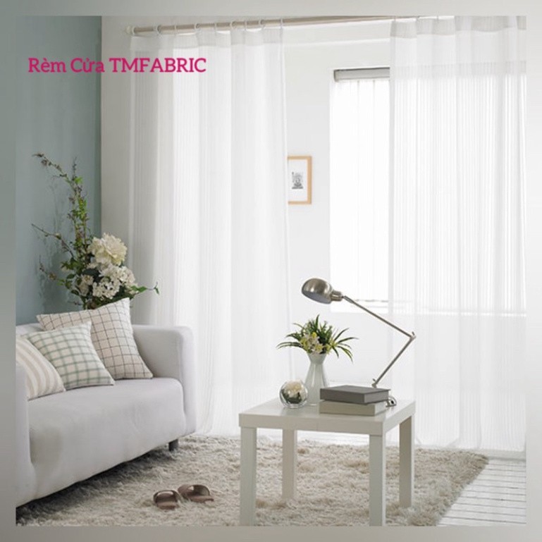 Rèm Voan Trắng Trang Trí Xinh Xắn, Rèm Cửa Sổ, Trang Trí Decor Phòng - THANHMINHCURTAIN