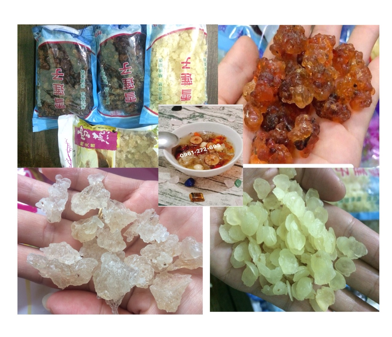 Combo 300gr tuyết yến, nhựa đào, bồ mễ nấu chè dưỡng nhan (mỗi loại 100gr)