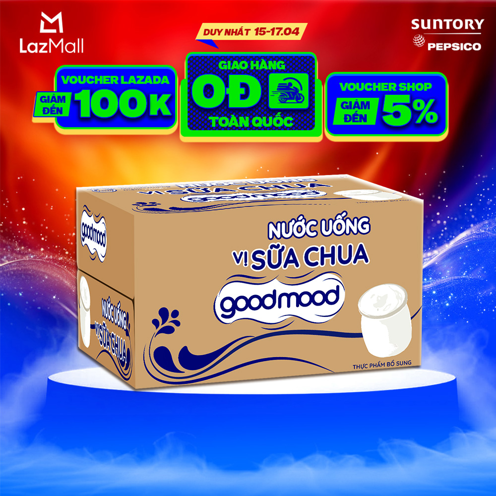 [SALE ĐẠI LỄ] Thùng 24 Chai Nước Uống Vị Sữa Chua Goodmood (450ml/chai)