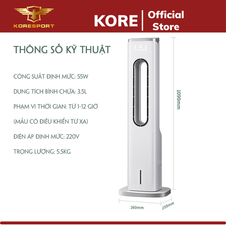 Quạt không cánh lọc không khí Dyson Pure Cool - Quạt tháp làm mát điều khiển từ xa