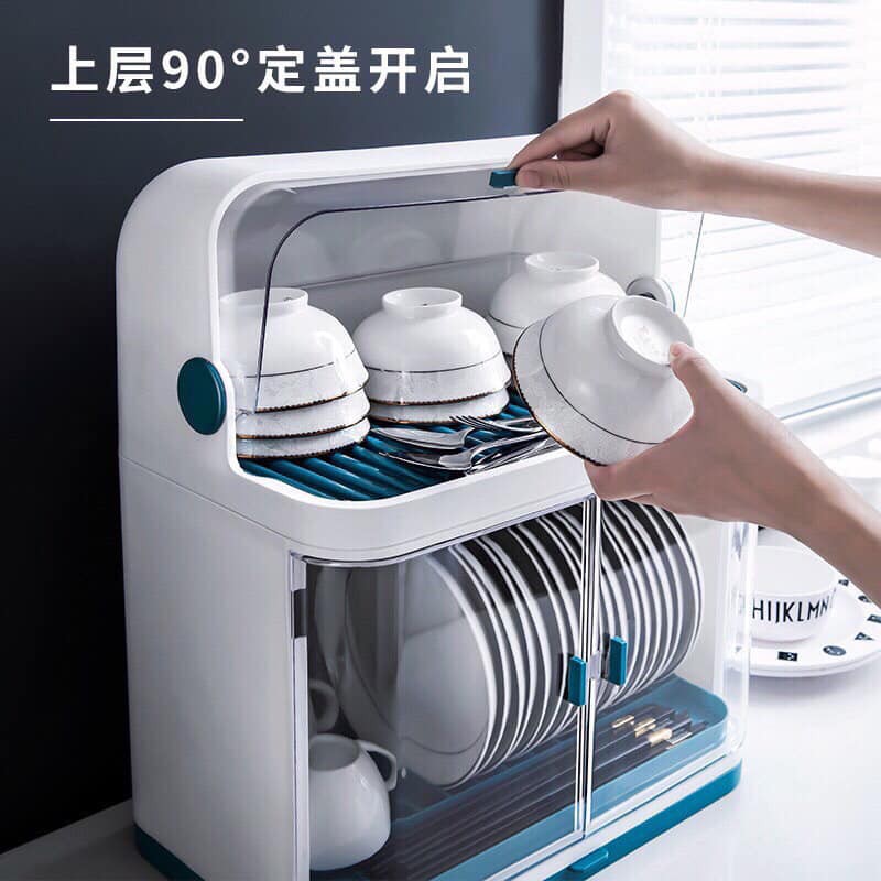 Tủ nhựa đựng chén dĩa mini 45x38x25cm