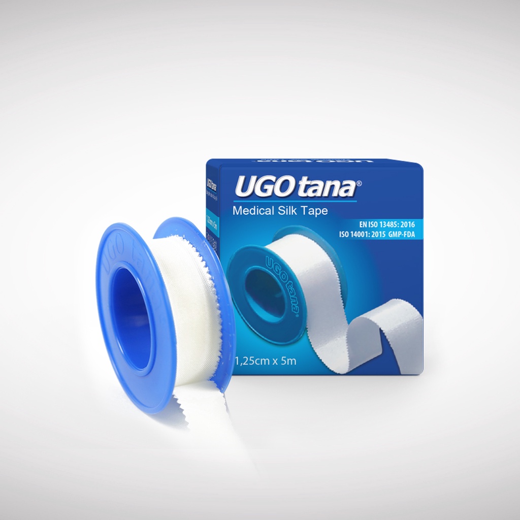 Băng dính cuộn vải lụa y tế ugotana kích thước 1,25cm x 5m