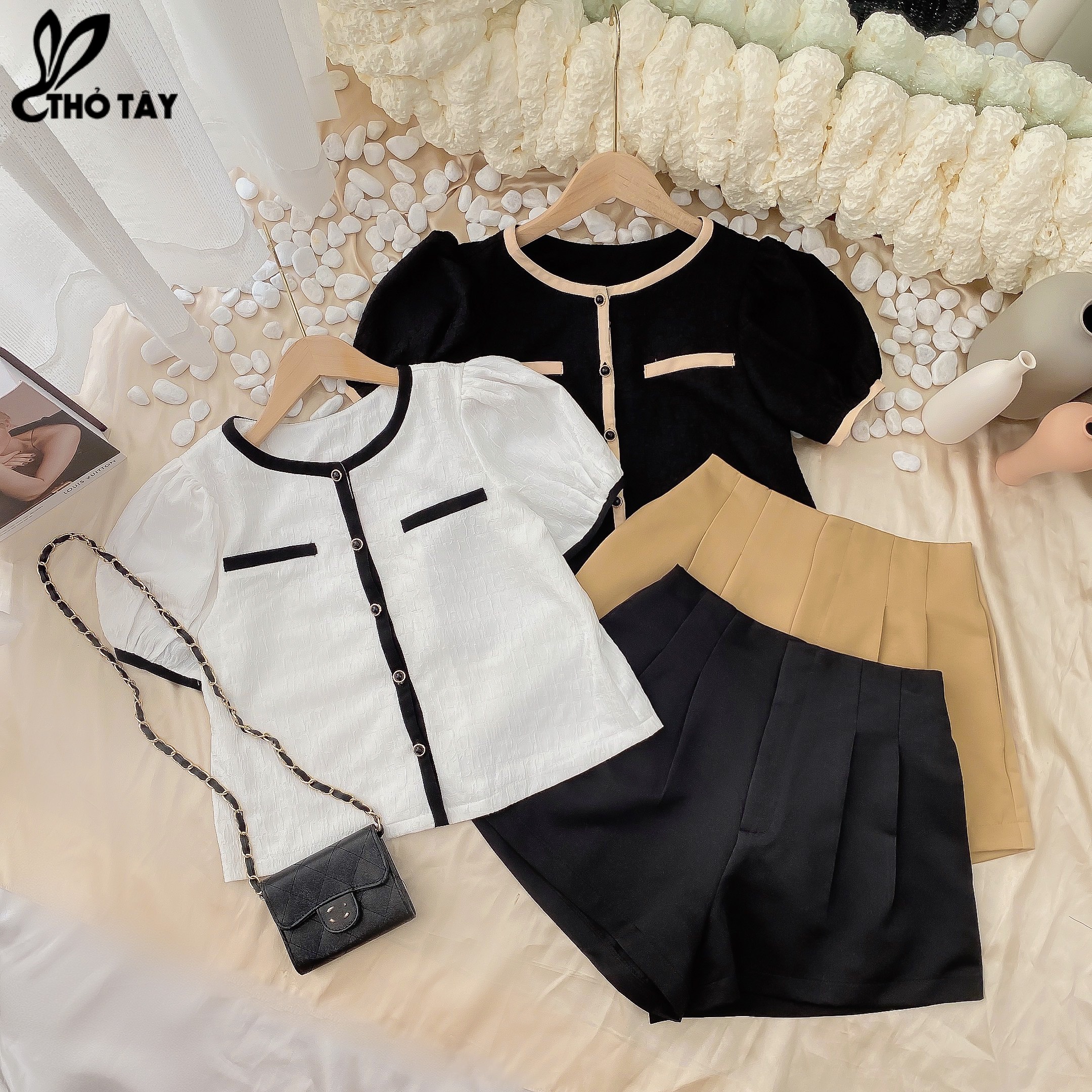 Set bộ nữ tiểu thư - thỏ tây s319cx165