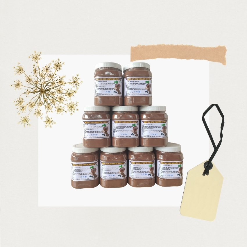 Bột cacao nguyên chất không đường LG Farm 50gram, Origin 15% bơ cacao tự nhiên, Hỗ trợ giảm cân, Keto, Vị socola nguyên bản, Không hương liệu, phụ gia.