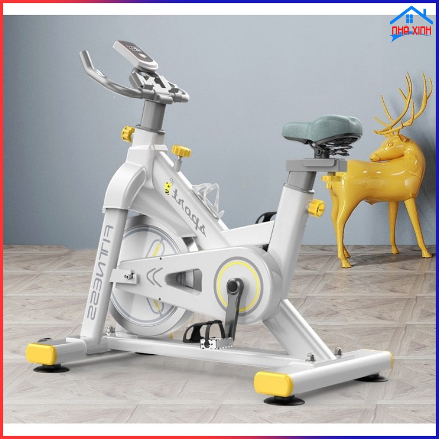 Xe đạp thể dục thể thao fitness 2022, xe đạp tập kháng từ không tạo tiếng ồn, kèm đồng hồ đo nhịp tim
