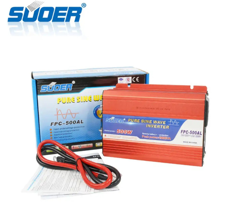 [HCM]Bộ chuyển đổi điện sin chuẩn 500w 12v sang 220v chống ngược cực - SUOER FPC-500AL giá tốt chất lượng tốt hiệu suất cao