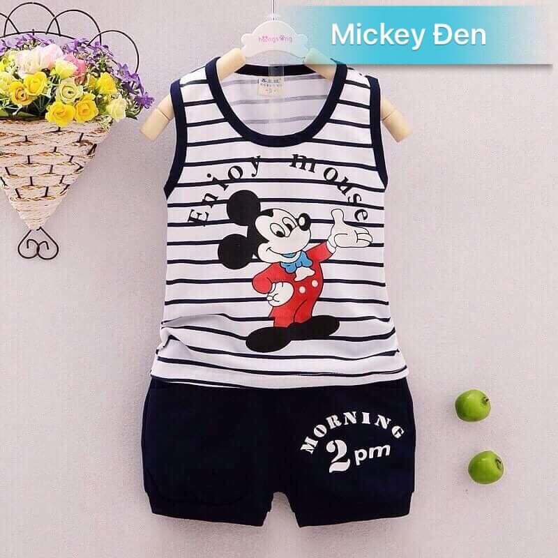 Sét bộ ba lổ kẻ dành cho bé trai chất cotton 100% hàng đẹp