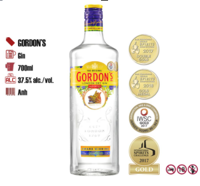 Gordon's Gin dung tích 700ml