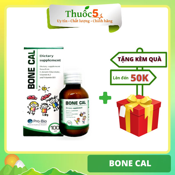 Bone Cal 100ml tăng hấp thu canxi giúp phát triển chiều cao của trẻ