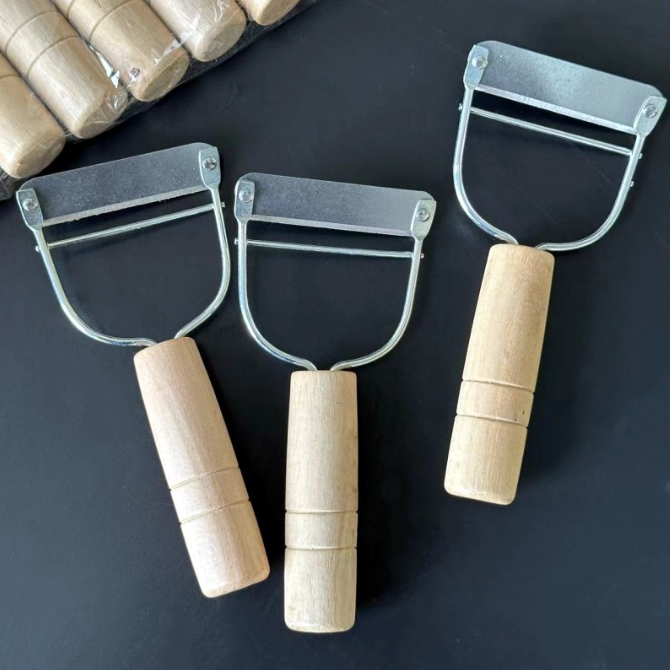 Dụng Cụ gọt vỏ trái cây và rau củ, dao bào cán gỗ, dụng cụ bào kéo, gọt vỏ thép không gỉ