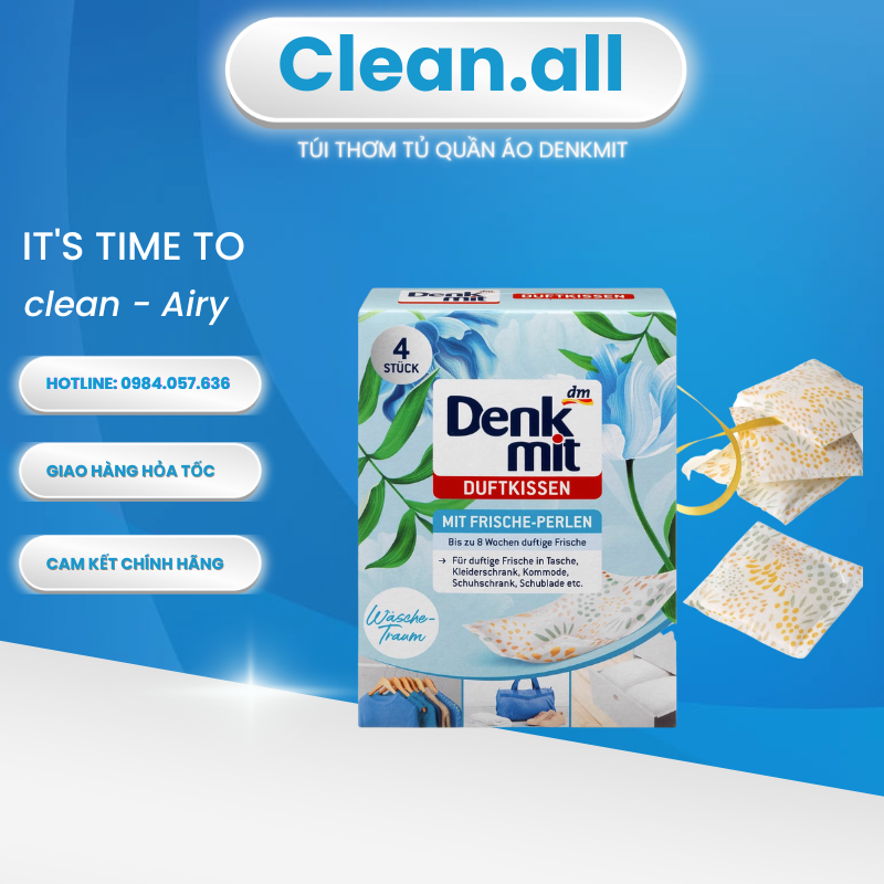 Túi thơm tủ quần áo Denkmit, túi thơm quần áo nội địa Đức