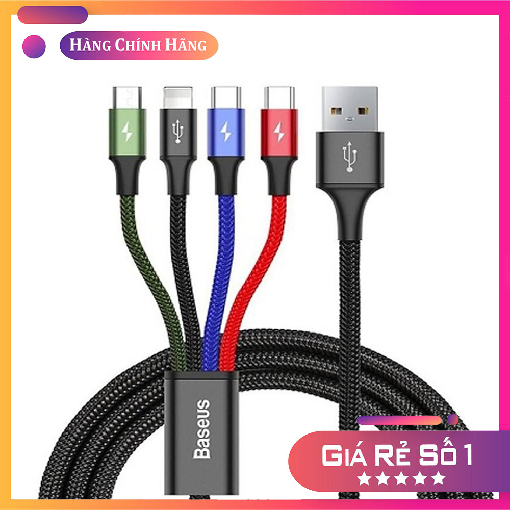 Cáp sạc nhanh 4 trong 1 baseus - ca1t4 - b01 hàng chính hãng
