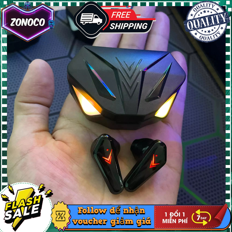 Tai nghe gaming X15 bluetooth 5.3 hỗ trợ chơi game không delay - có micro đàm thoại - giảm tiếng ồn cảm ứng vân tay - âm thanh Hifi. dành cho Android,iOS