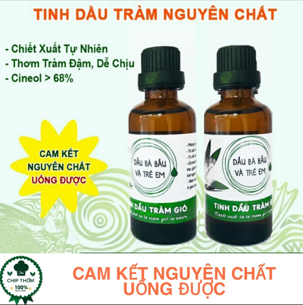[HCM]Tinh Dầu Tràm Gió Nguyên Chất 50ml | Đuổi Muỗi Giảm Sưng Do Côn Trùng Cắn Giữ Ấm Phòng Cảm Diệt Khuẩn Hô Hấp | tinh dau tram dau tram cho be dầu tràm cho bé dầu tràm gió nguyên chất