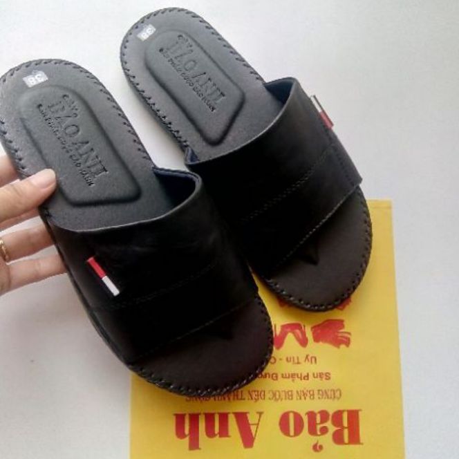 Dép da nam cao cấp hàng đóng thương hiệu Giày Dép Bảo Anh