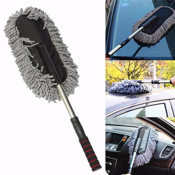 Chổi lau xe đa năng cán dài, chổi lau chùi gương kính trong nhà, xe ô tô cán dài cao cấp