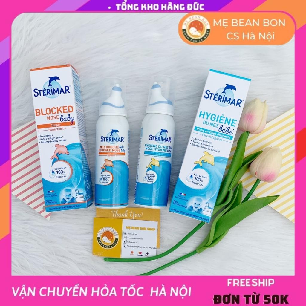 Xịt muối biển cá heo cho bé từ 0-3 tuổi Stérimar 100ml Pháp vệ sinh vùng mũi sạch sẽ bảo vệ các vấn đề về mũi - mẹ bean bon