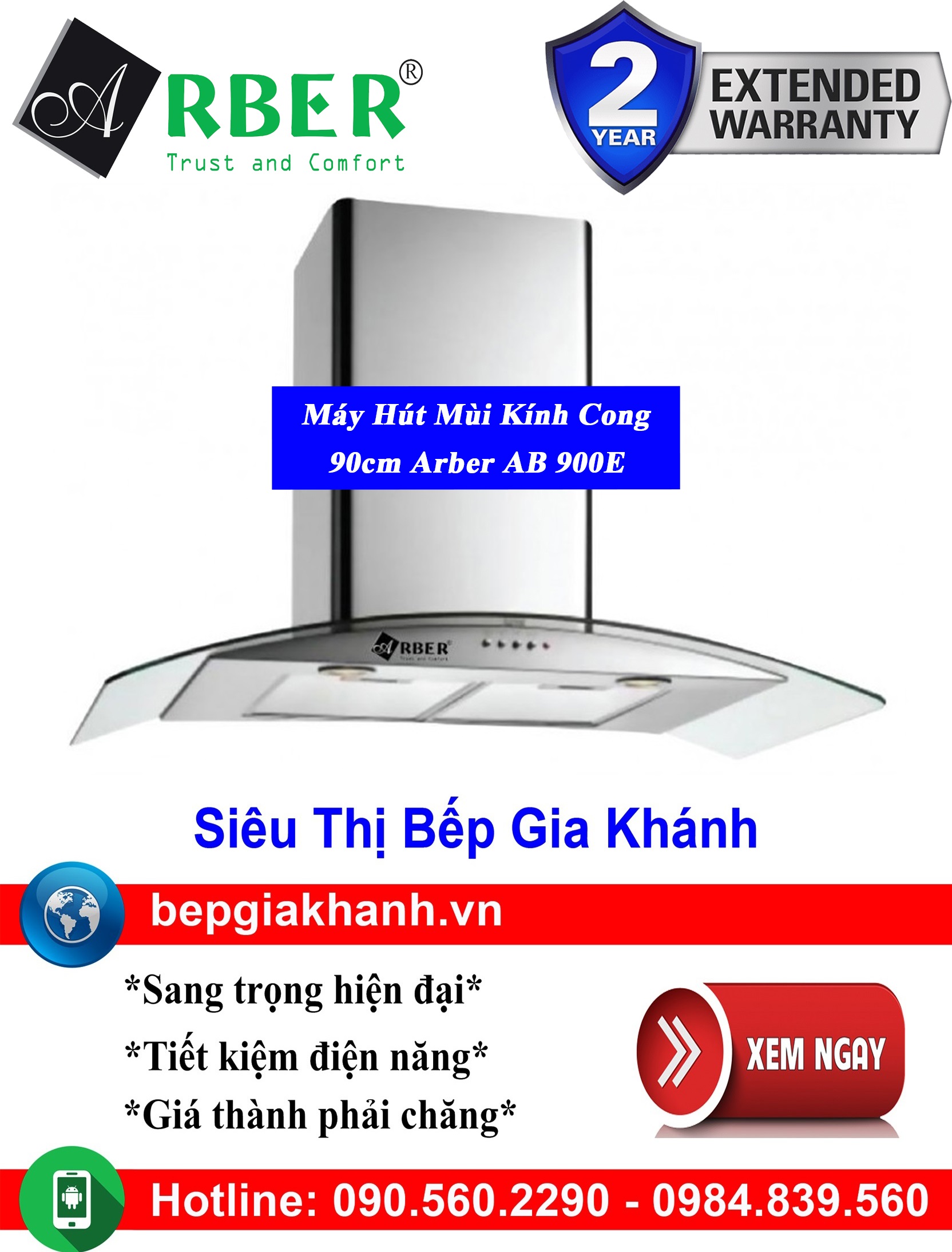 [HCM]Máy hút mùi kính cong 90cm Arber AB 900E, máy hút mùi nhà bếp, máy hút mùi bếp, máy hút mùi kính cong, máy hút mùi canzy, máy hút mùi mini, máy hút mùi âm trần, máy hút mùi electrolux, may hut mui