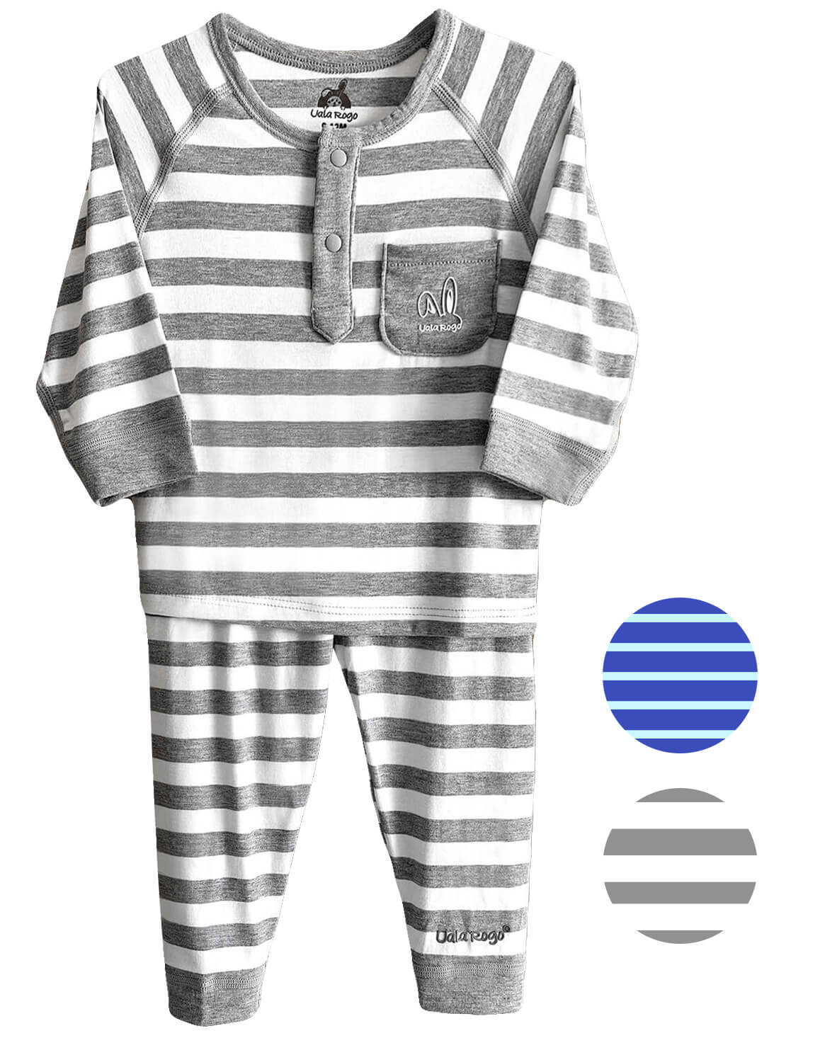 [HCM]Bộ bổ trụ dài Petit kẻ - Uala Rogo - Quần áo trẻ em