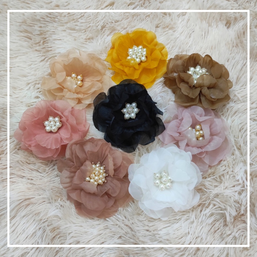 Bông cài áo - trâm cài áo Hoa vải cài áo cao cấp hàng handmade siêu đẹp