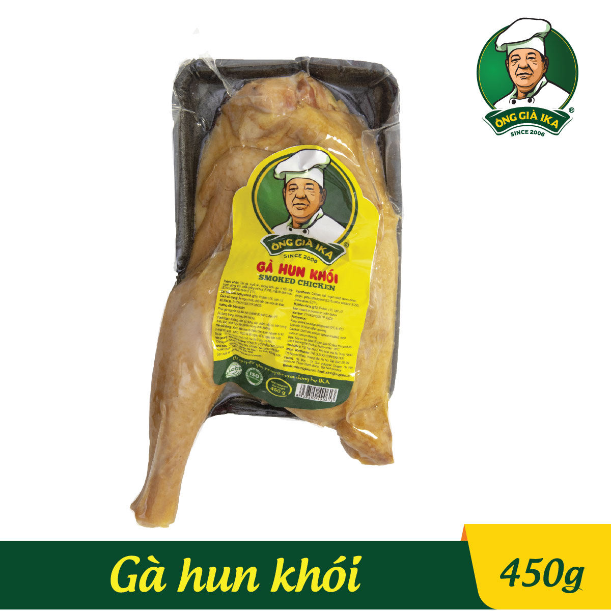 ( Chỉ giao Q. Hoàng Mai - Hà Nội) Gà hun khói 450g Ông già Ika - Giao nhanh
