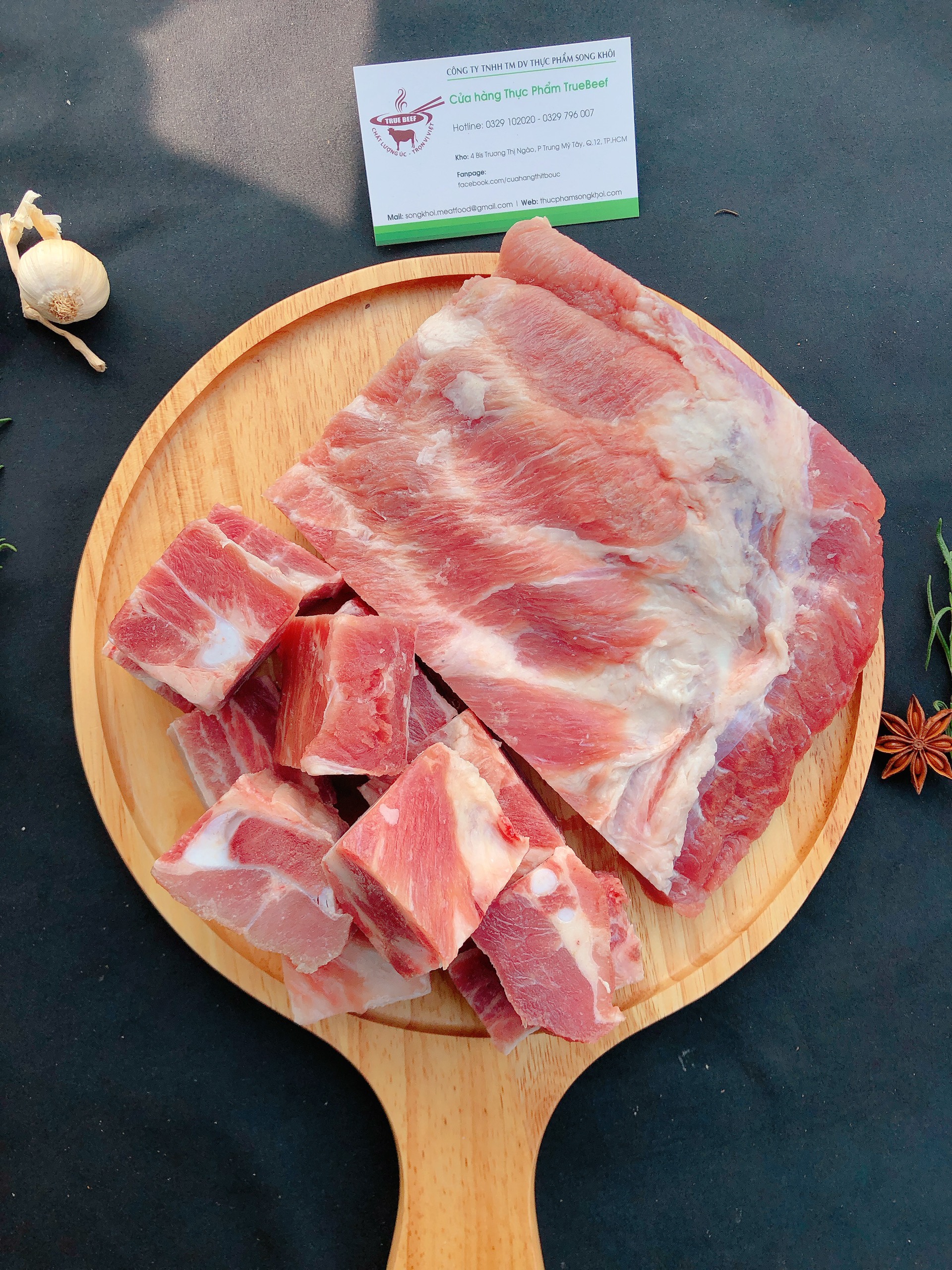 HCM - Sườn bẹ heo dày thịt 1kg - Thích hợp nướng kho, chiên.