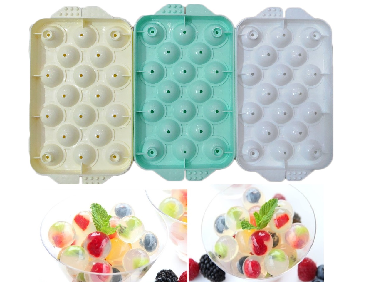 Khuôn Thạch Bi Rau Câu 18 Viên, Chất liệu nhựa cứng , màu sắc đa dạng , Khuôn chuyên làm thạch bi rau câu thạch trà sữa , thạch phô mai