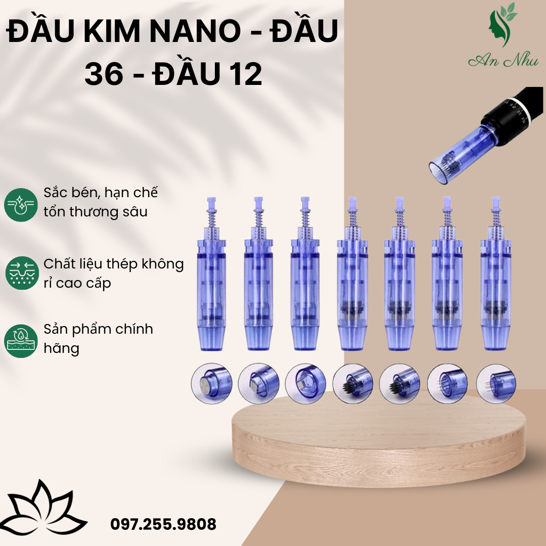 Đầu kim nano - đầu 36 - đầu 12 chuyên dụng spa