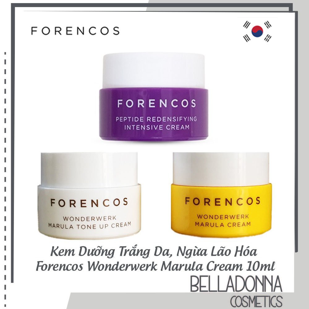 [Mini size] Kem Dưỡng Trắng Da, Ngừa Lão Hóa Forencos Wonderwerk Marula Cream 10ml