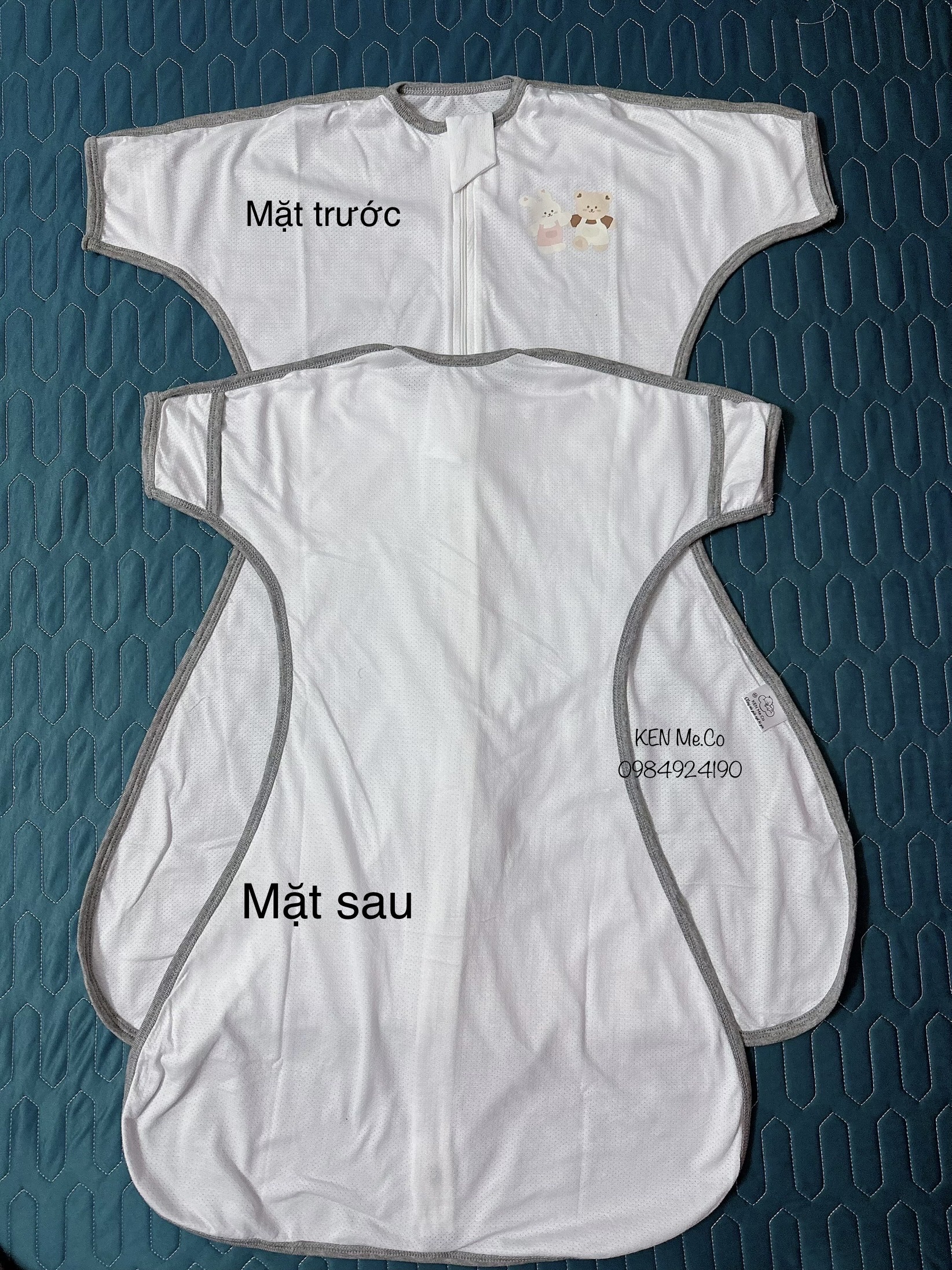 Túi ngủ cho bé sơ sinh chất thông hơi 100% cotton size lớn