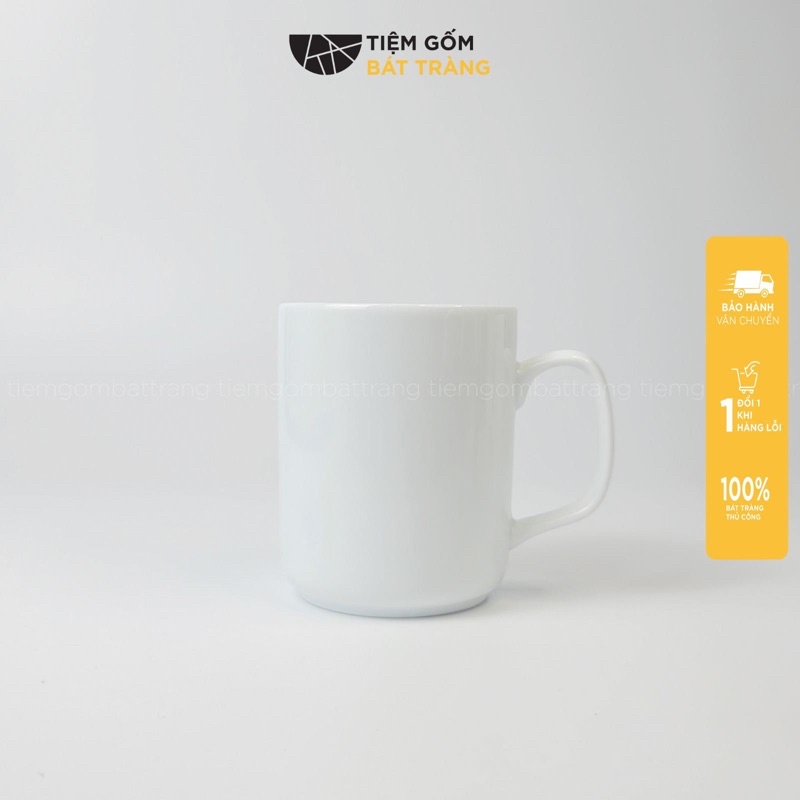Cốc Sứ Uống Nước Bộ Ly Sứ Men Trắng Cốc Uống Trà Cafe Sứ Bát Tràng Cao Cấp Nhiều Kiểu Dáng Gốm Sứ Bát Tràng - 4