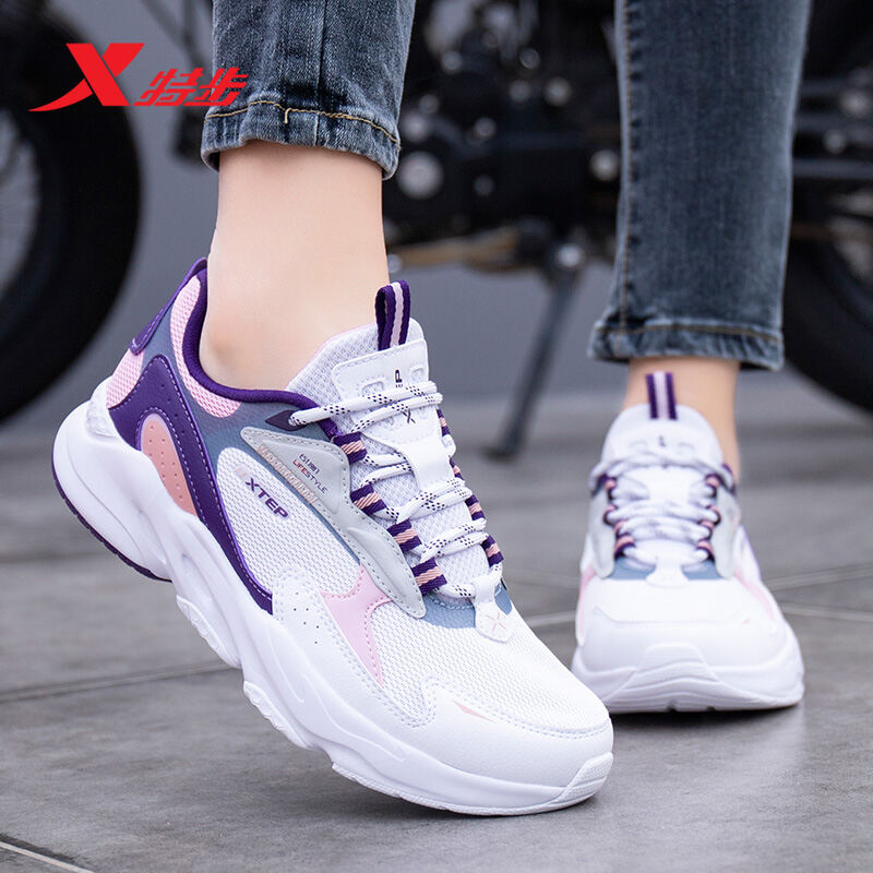 Giày Nữ Xtep Giày Thể Thao Giày Chunky Sneaker Nữ Giày Chạy Bộ Thoáng Khí Mặt Lưới Mẫu Mỏng Mùa Hè Giày Trắng Cửa Hàng Flagship Chính Thức